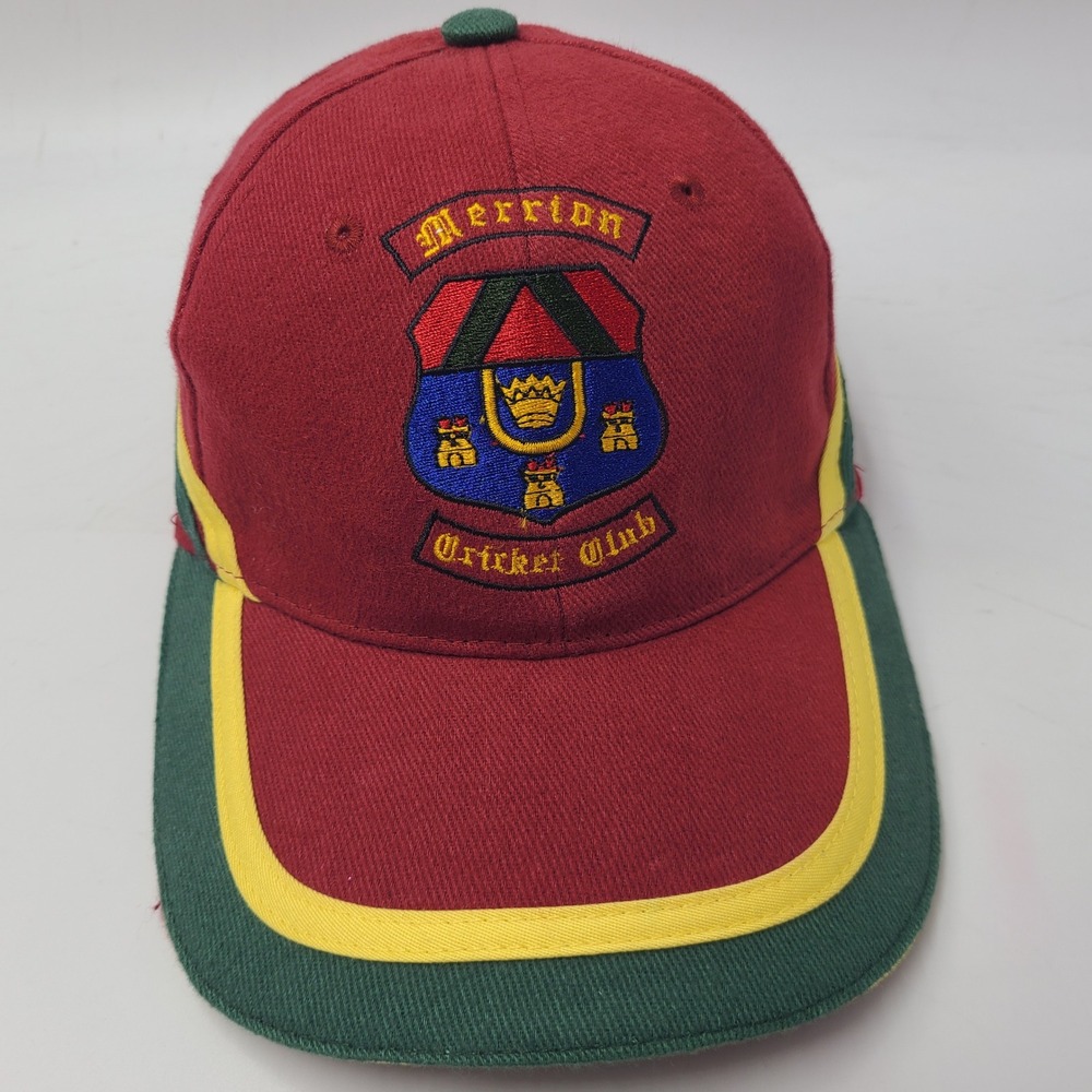 Merrion Cricket Club Hat Adjustable (Fits Small) Kukri Red Dublin Ireland Men‎